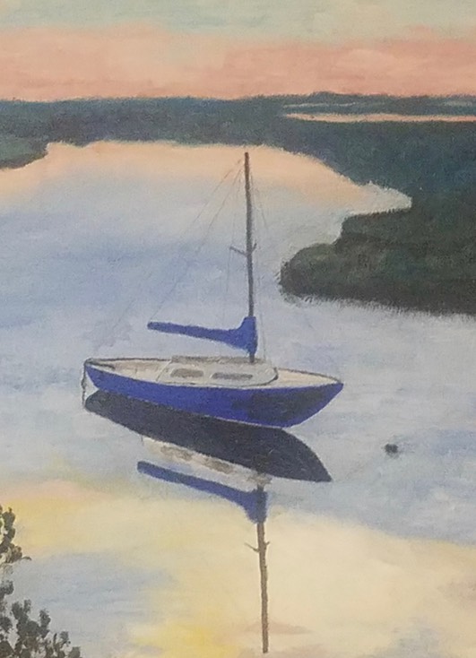 Louisiana Sailboat Reflection